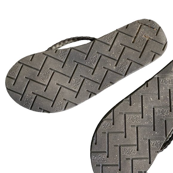 Flojos | Shoes | Flojos Leather Braided Flip Flops 7 | Poshmark
